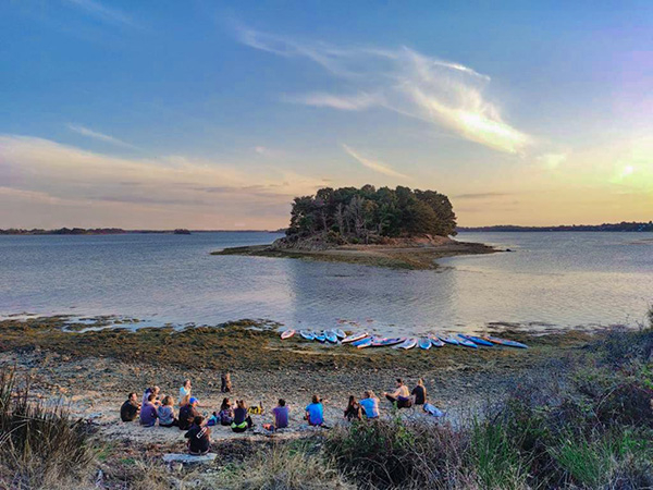 Le club de kayak paddle d'Avel Pad en sortie de groupe