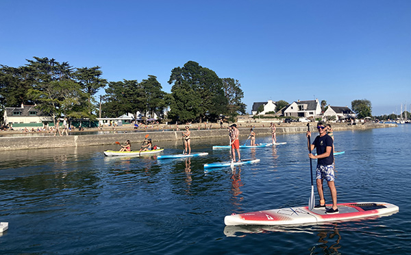 Séance de paddle et kayak dans le golfe du Morbihan